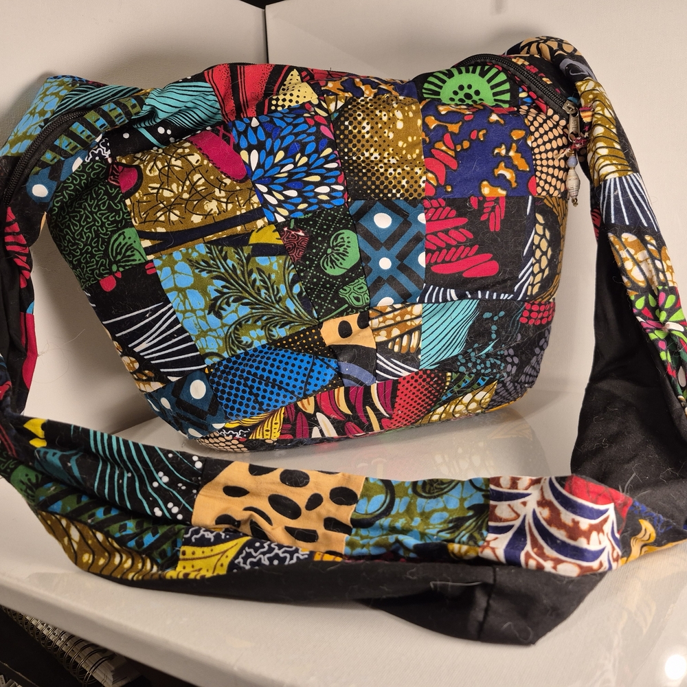 Multicolor Patchwork Shoulder Bag - image 1